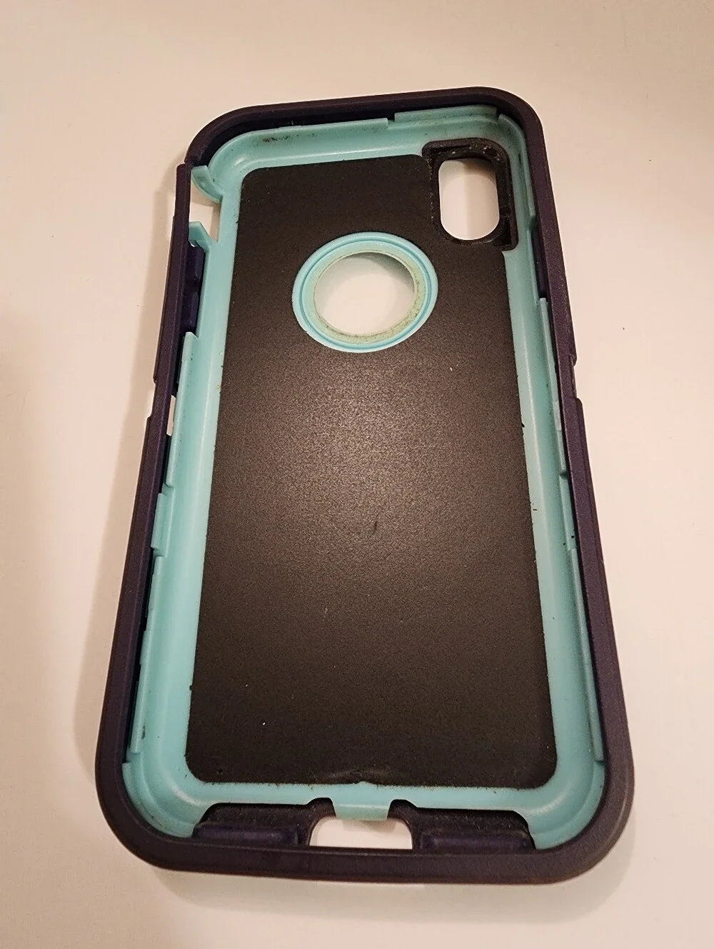 Apple iPhone X/XS Rugged (Otterbox-LIKE) Purple and Teal Phone Case